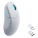 Ratón Keychron M3 Wireless Bluetooth 26000DPI Blanco RGB 5 Botones Ergonómico
